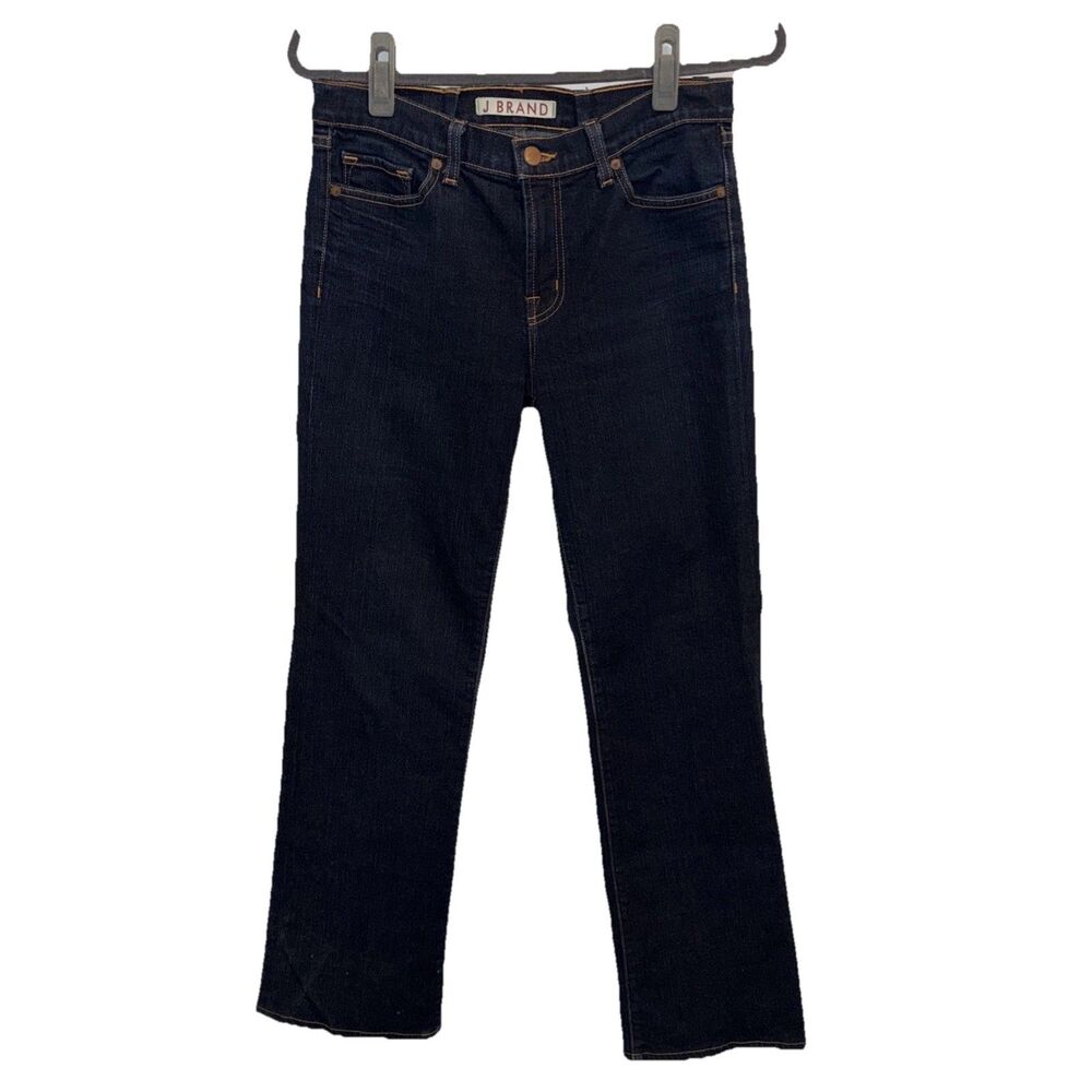J Brand Boot Leg Jeans 118 Ink Dark Wash Stretch Women's Sz 30 USA Made Western